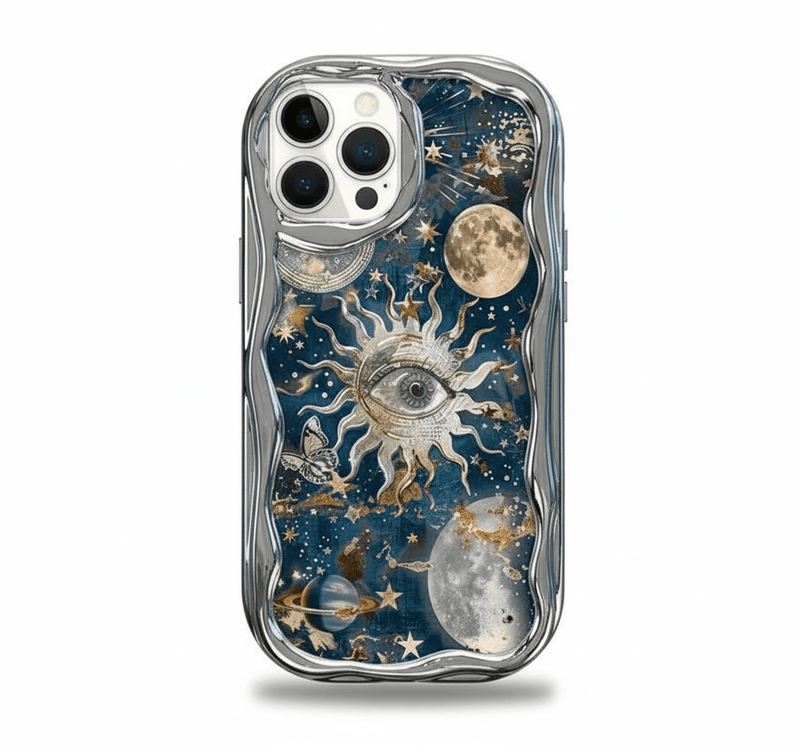Capa de Telemóvel Sol e Lua Cósmica para iPhone – Estilo Astrológico TPU - Horiginex