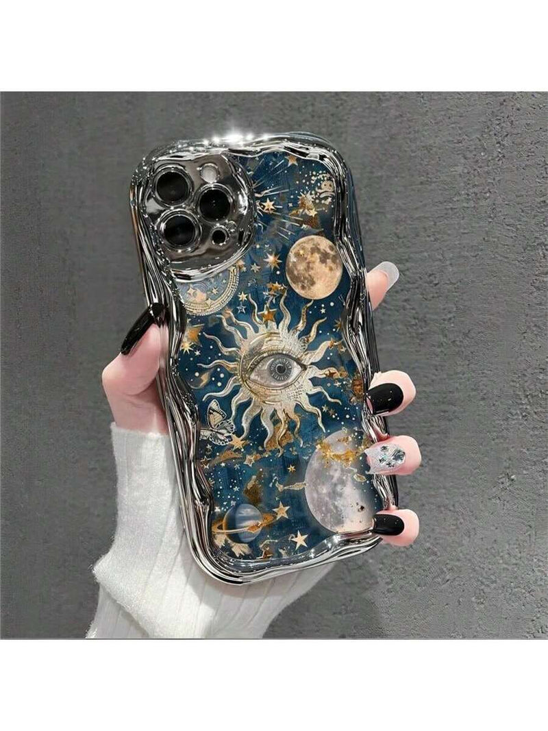 Capa de Telemóvel Sol e Lua Cósmica para iPhone – Estilo Astrológico TPU - Horiginex
