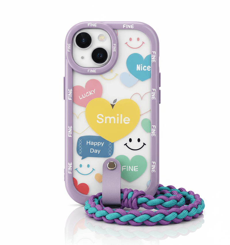 Capa iPhone Coração com Corrente Estilo Ink Wash – Horiginex - Horiginex