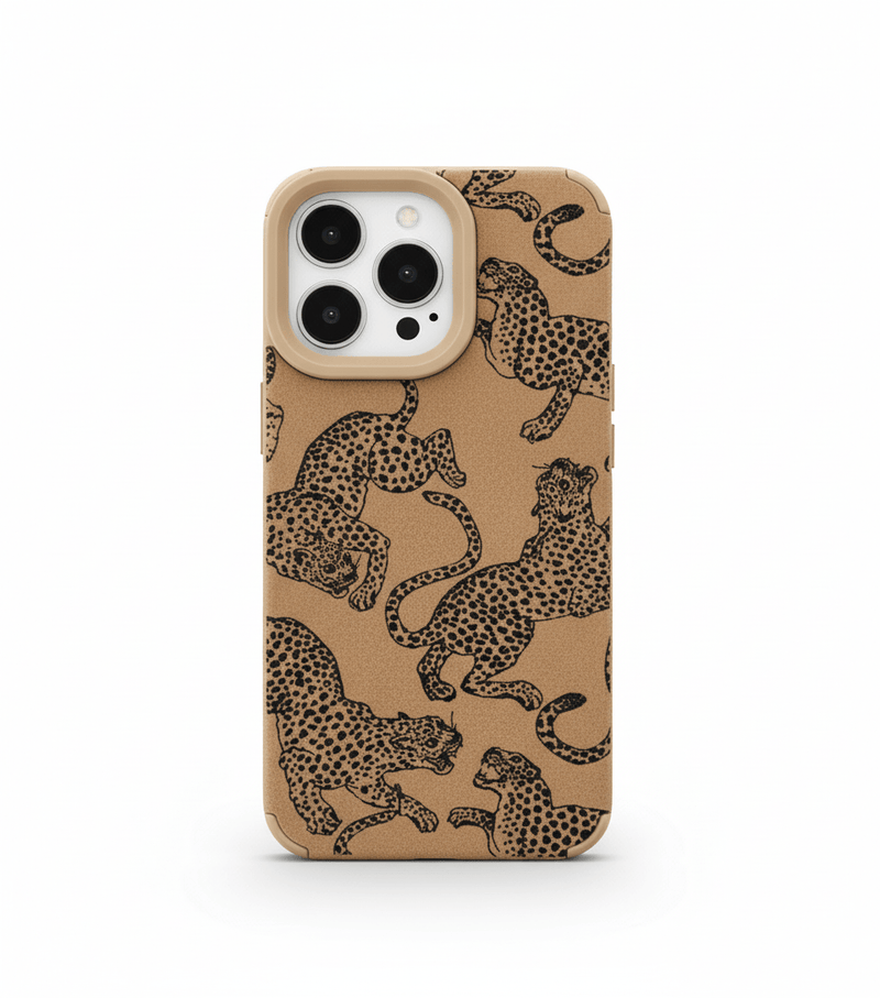 Capa iPhone Leopardo em Couro Bonded Antichoques - Horiginex - Horiginex