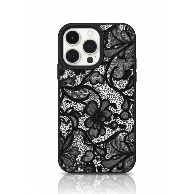 Capa iPhone Renda Preta Elegante - Horiginex - Horiginex
