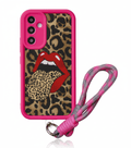 Capa Leopardo e Lábios Vermelhos com Corrente para Samsung Luxo e Proteção - Horiginex - Horiginex