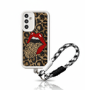 Capa Leopardo e Lábios Vermelhos com Corrente para Samsung Luxo e Proteção - Horiginex - Horiginex