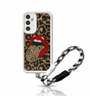 Capa Leopardo e Lábios Vermelhos com Corrente para Samsung Luxo e Proteção - Horiginex - Horiginex