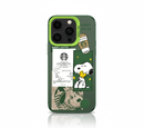 Capa Snoopy Starbucks Café para iPhone Estilo Y2K Rígida - Horiginex - Horiginex