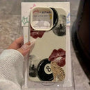 Capa Vintage com Estampa de Lábios e Leopardo para iPhone – Estilo Retro - Horiginex