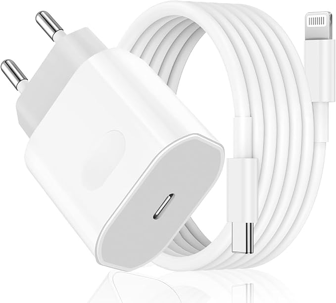Carregador Rápido PD 40W com Cabo USB-C para iPhone e iPad