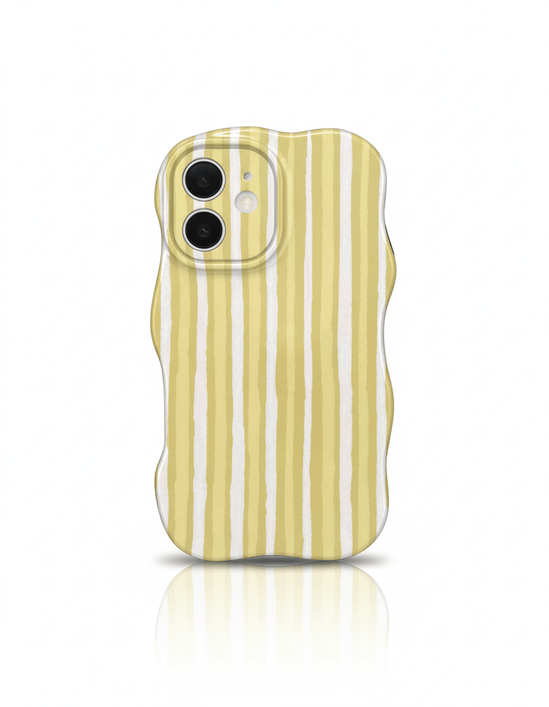 Fashion 2 em 1 Capa Brilhante Listrada para iPhone 13 14 15 16 Pro Max | Capa Fina Rígida com Toque Confortável - Horiginex