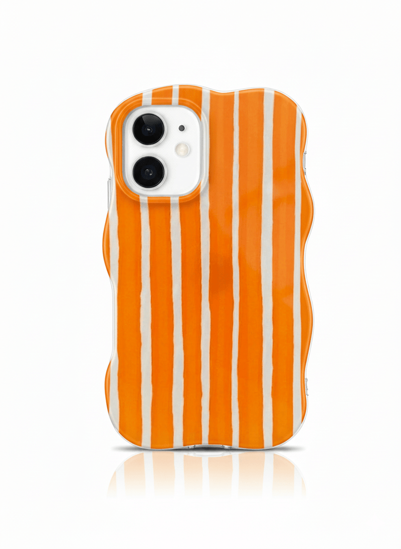 Fashion 2 em 1 Capa Brilhante Listrada para iPhone 13 14 15 16 Pro Max | Capa Fina Rígida com Toque Confortável - Horiginex