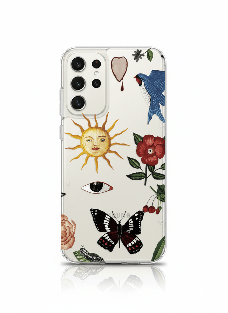 Retro Pattern Transparente Phone Case for Samsung Galaxy - Horiginex - Horiginex