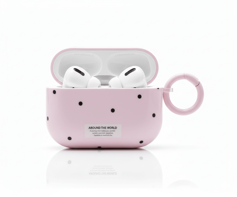 Simple Chic Rosa e Verde – Capa para AirPods com Poás - Horiginex