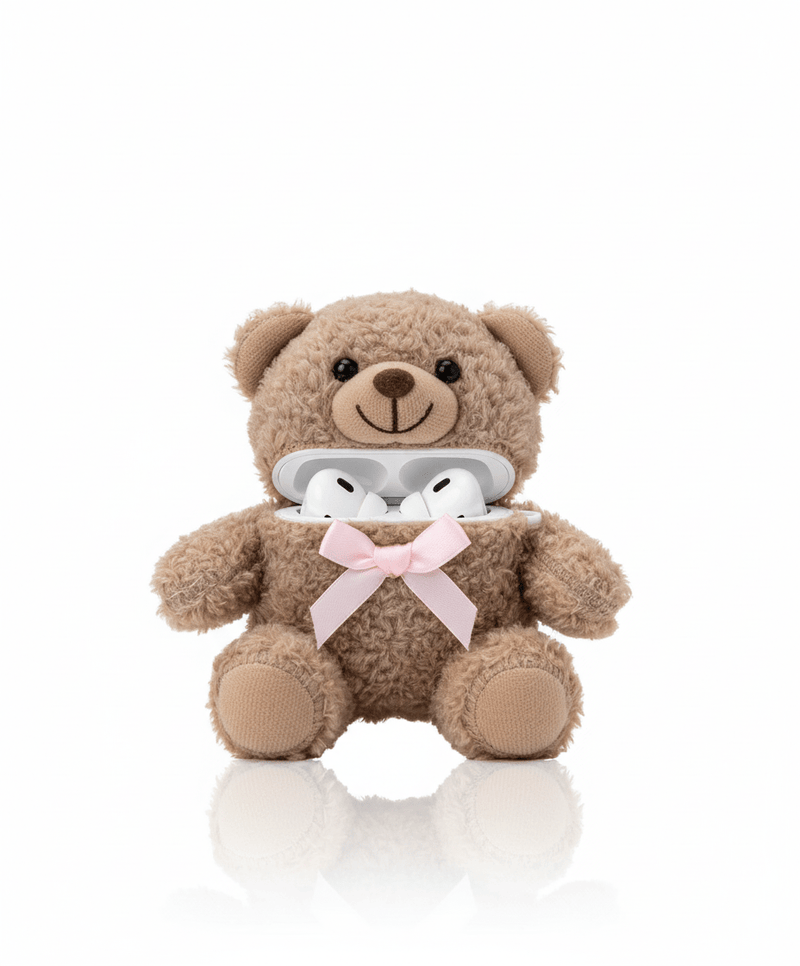 Ursinho Fofo de Pelúcia – Capa para AirPods Kawaii - Horiginex
