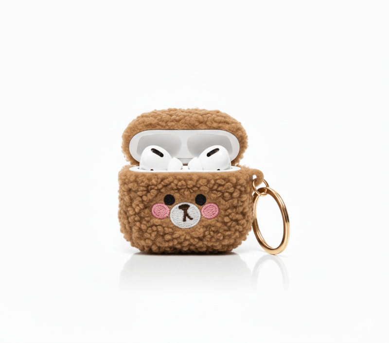 Urso Fofo de Pelúcia – Capa para AirPods - Horiginex