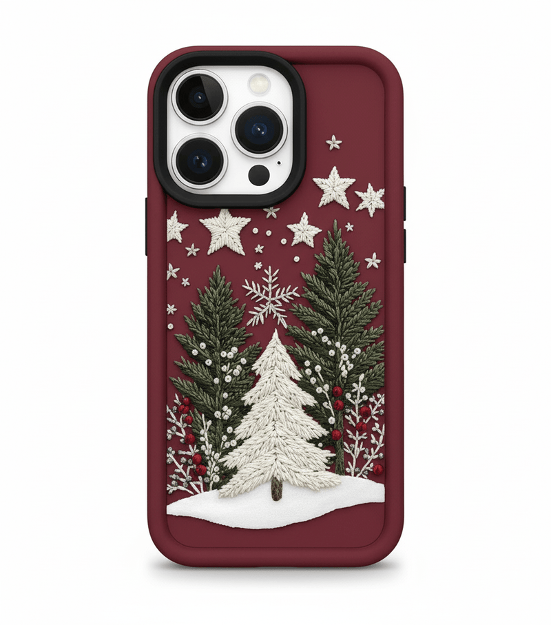 Winter Christmas Tree Pattern Cute Y2K Phone Case - Horiginex